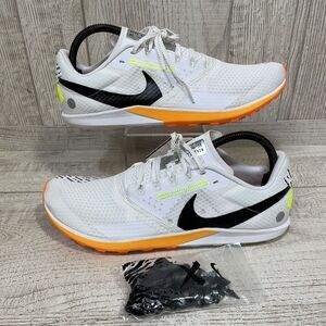 Nike Zoom Rival XC 6 Men sz 12.5 White/ Orange Track Shoes W/ Spikes DX7999-100